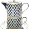 Подарочный набор для чая форма Соло рисунок Кобальтовая сетка ИФЗ